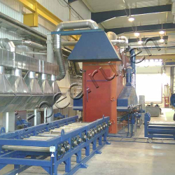 Cleaning metal from paint plant