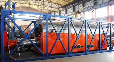 Shale waste pyrolysis plant